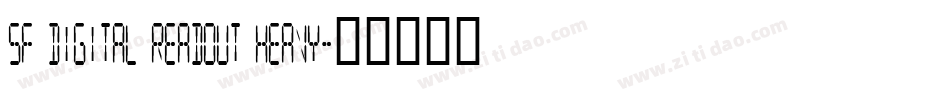 SF Digital Readout Heavy字体转换